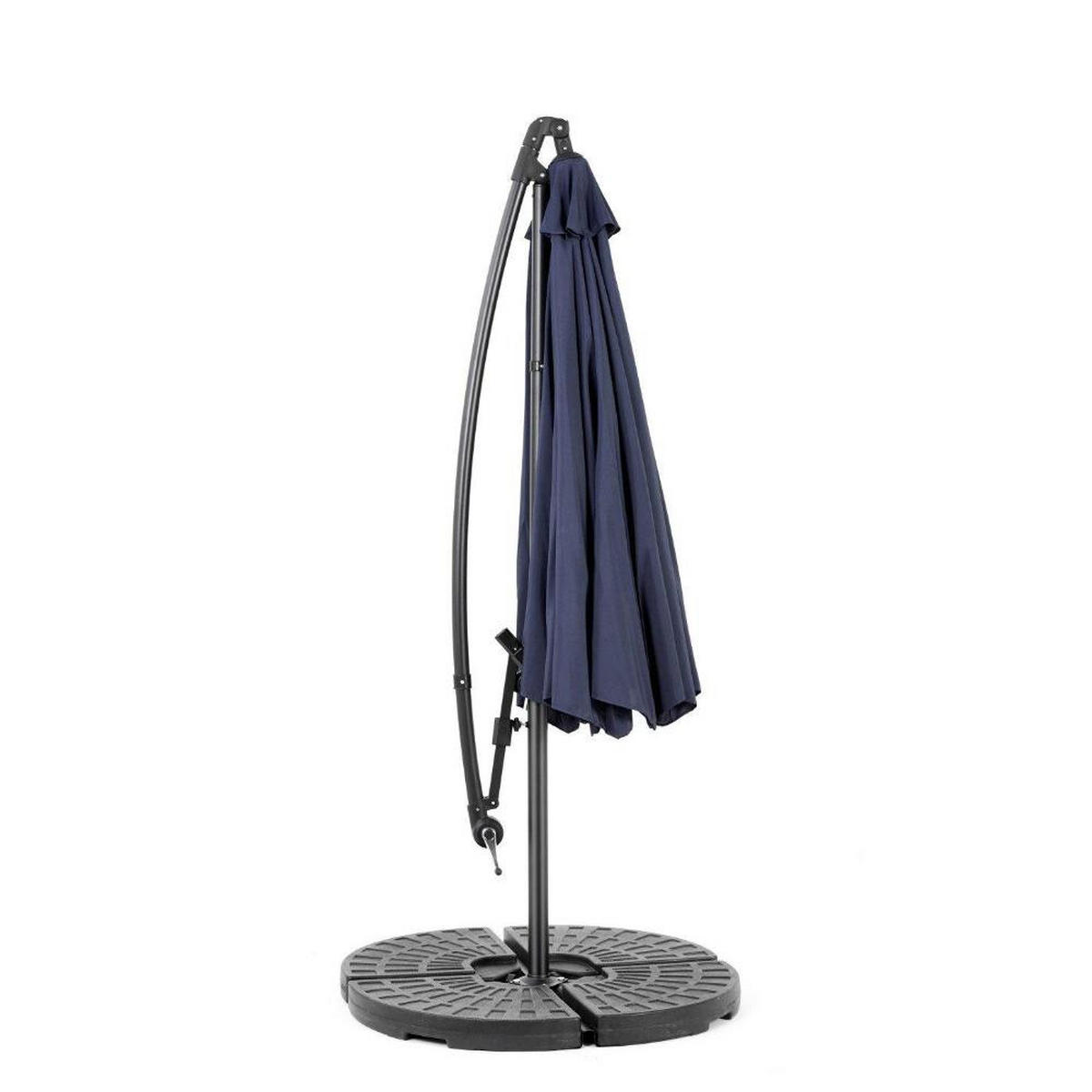 SONNENSCHIRM 295x295cm,Ampelschirm,Gartenschirm,Aluminium,Sonnenschutz,Dunkelblau - Dunkelblau, Metall (295/295cm) - LVHOM