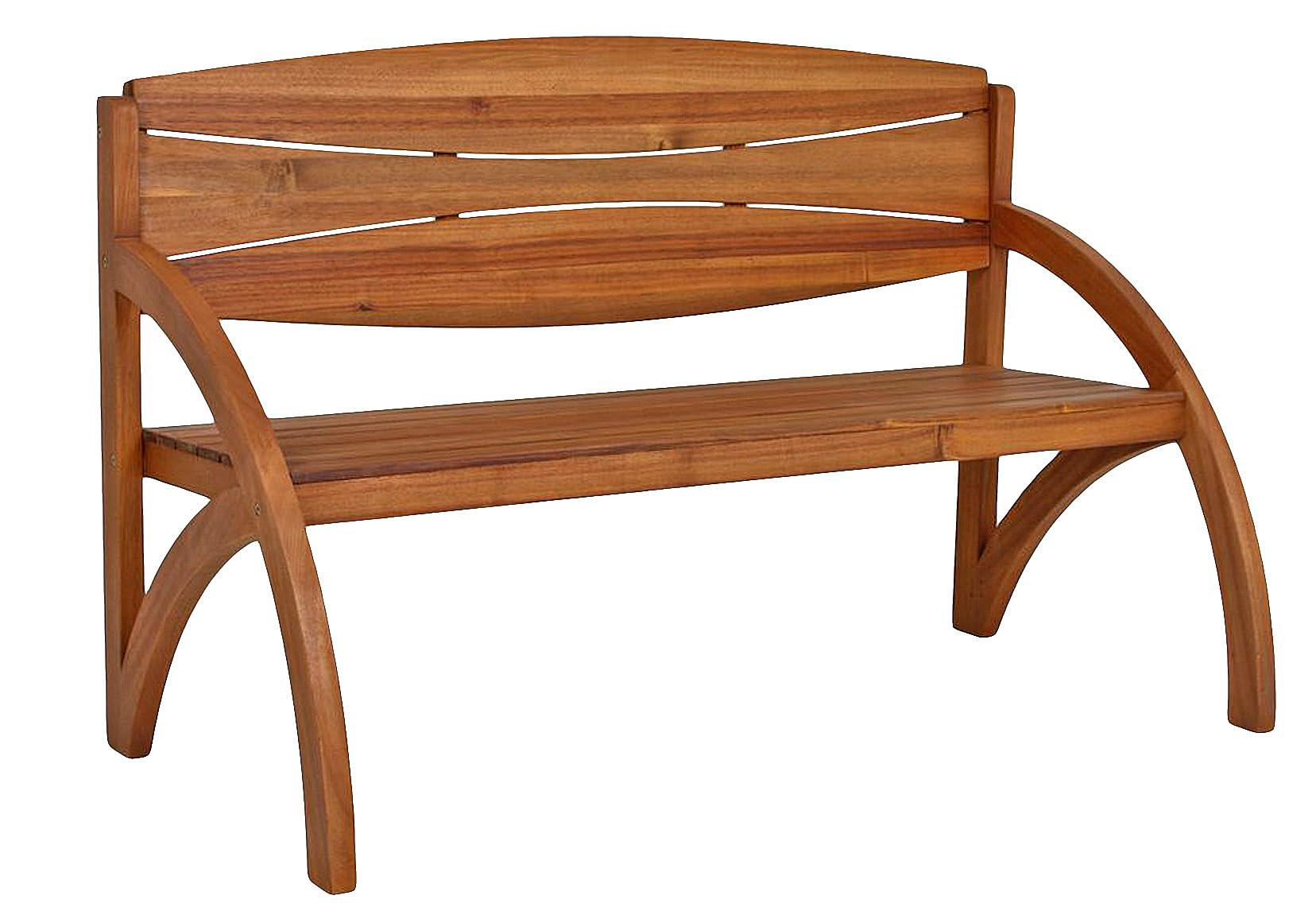 GARTENBANK Havana Terrassenbank - Braun, Holz (140/90/66cm) - DELUKE