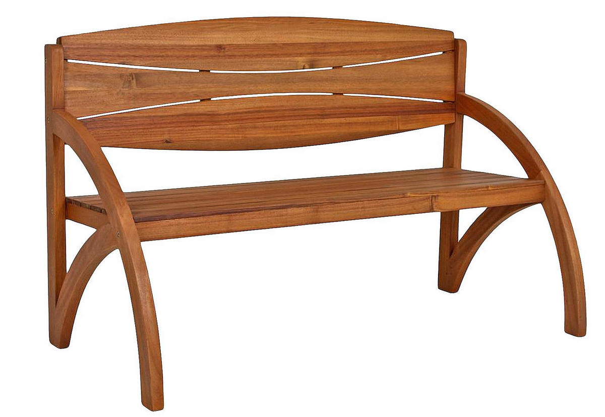 GARTENBANK Havana Terrassenbank - Braun, Holz (140/90/66cm) - DELUKE