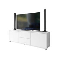 TV-ELEMENT Gesita - Silberfarben/Weiß, Holzwerkstoff/Kunststoff (141/50/41cm) - MIRJAN24