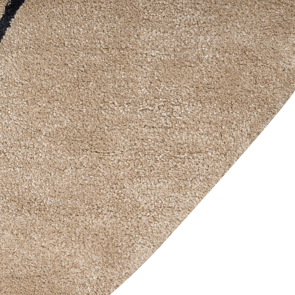 KURZFLOR-TEPPICH Beige 160/230 cm Digri - Beige/Schwarz, Textil (200/200cm) - Beliani