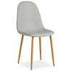 STUHL in Stahl Leinen Grau - Grau, Textil (44/88/45cm) - Homestyle4u