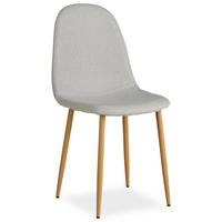 STUHL in Stahl Leinen Grau - Grau, Textil (44/88/45cm) - Homestyle4u