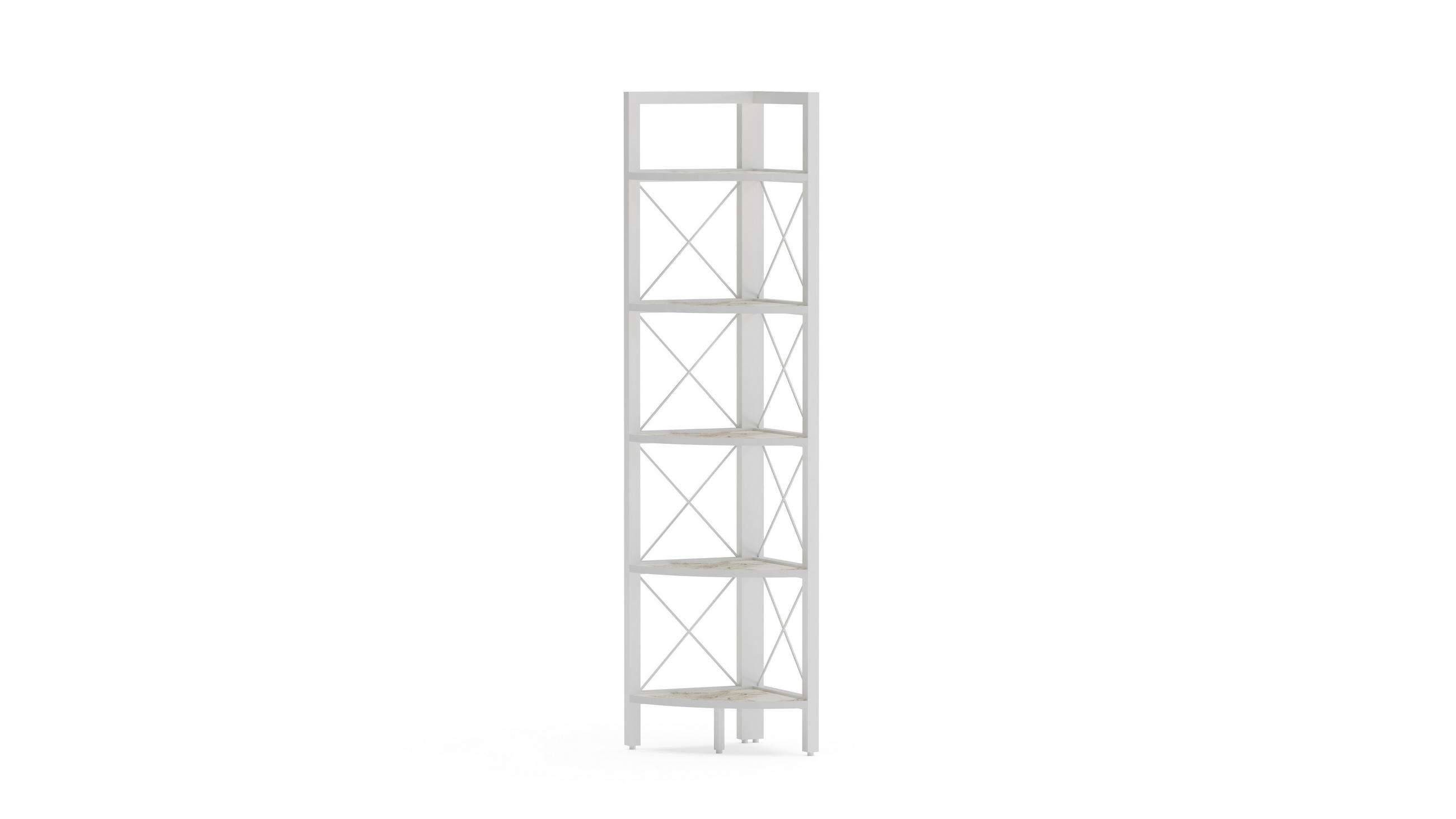 ECKREGAL Remo Weiß - Creme/Weiß, Holzwerkstoff (30.5/160/33cm) - Decorotika
