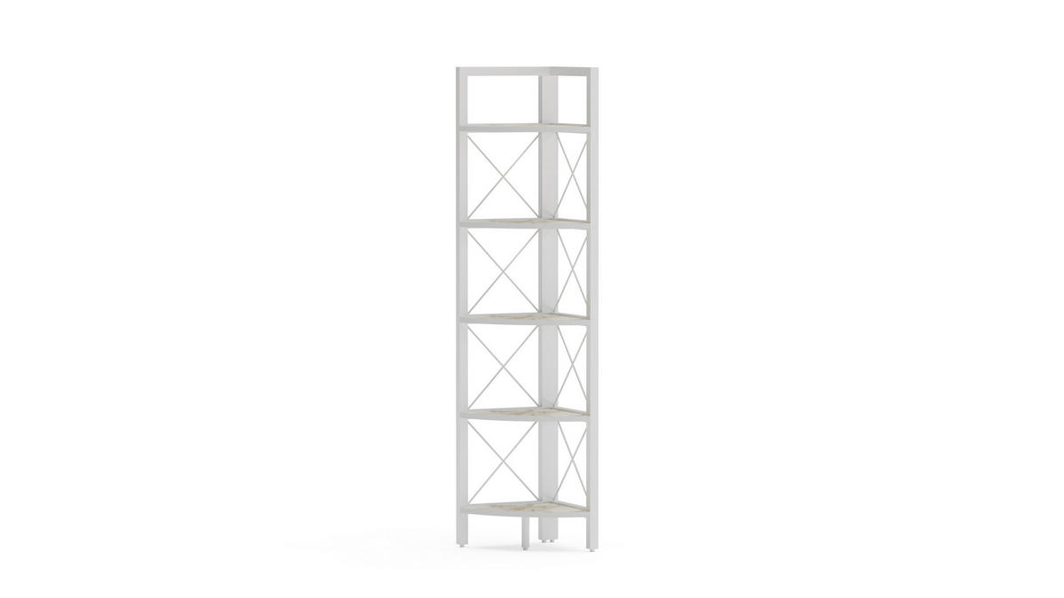 ECKREGAL Remo Weiß - Creme/Weiß, Holzwerkstoff (30.5/160/33cm) - Decorotika