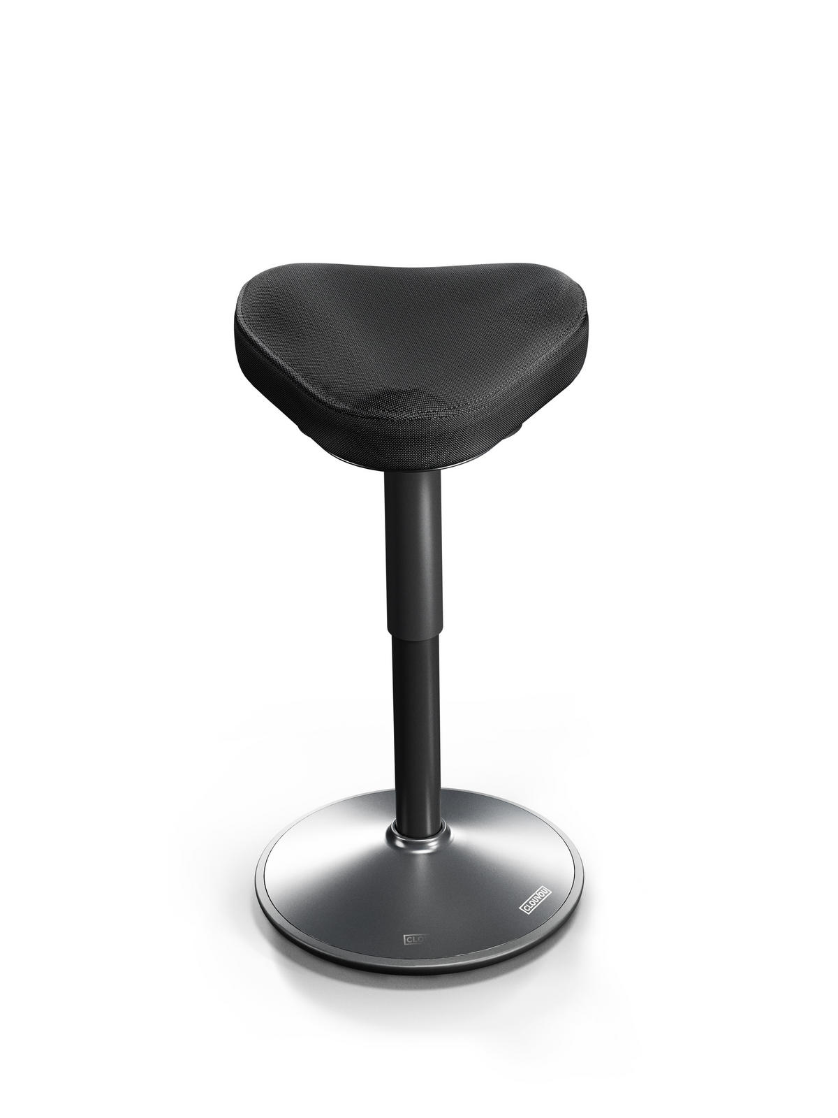 BÜROHOCKER Nexus Schwarz - Schwarz, Textil/Metall (36/64/36cm) - Clouvou