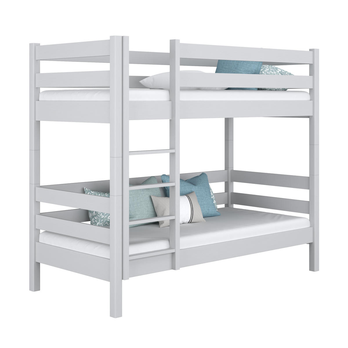ETAGENBETT N01 Grau 90/190 - Grau, Naturmaterialien/Holz (90/190cm) - N-Wood