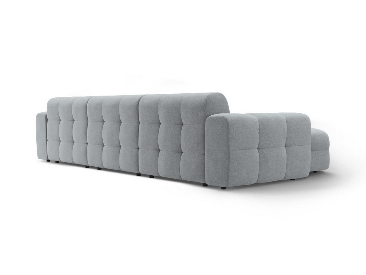ECKSOFA links Kendal aus strukturiertem Stoff platin 5 Sitzplätze - Platinfarben, Textil (173/357cm) - Micadoni