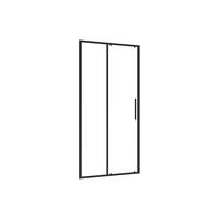 DUSCHTÜR Schiebetür – Schwarz matt – Industrial Style –- 100 x 195 cm - TORONI - Schwarz, Metall (100/195cm) - Vente-Unique