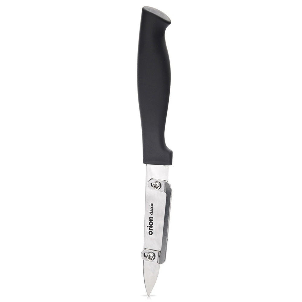 KÜCHENMESSER Schwarz Silber - Schwarz, Metall (19cm) - Orion 