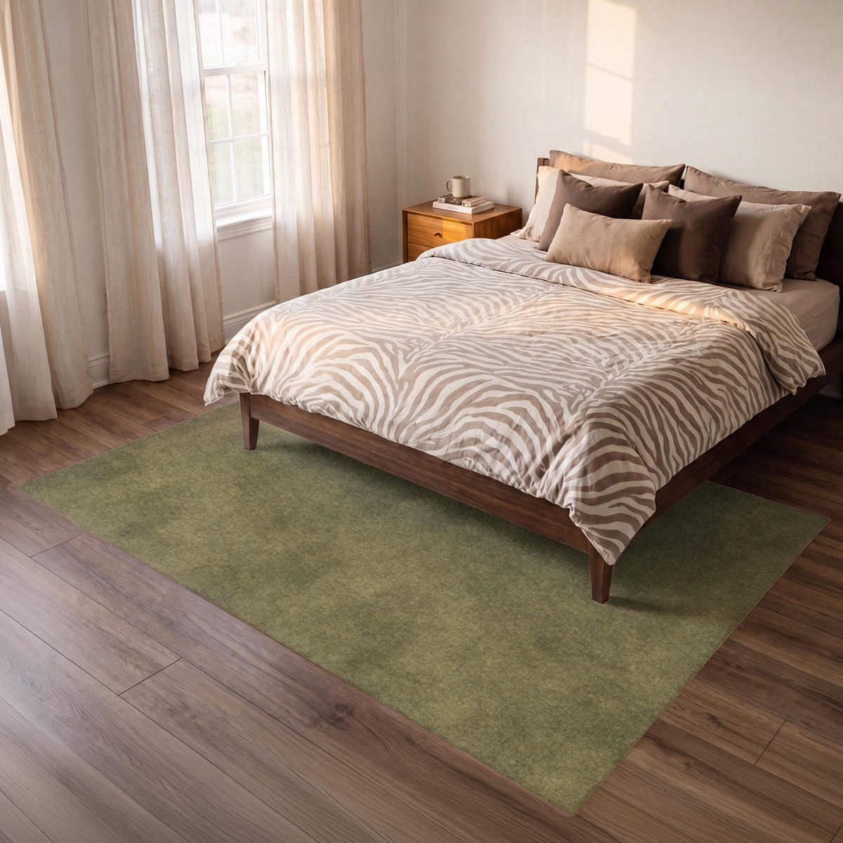 KOBERCE - Textúra - abstraktná - zelená - 230x150 cm - olivovozelená, textil/plast (230/0.4cm) - OnlyWow