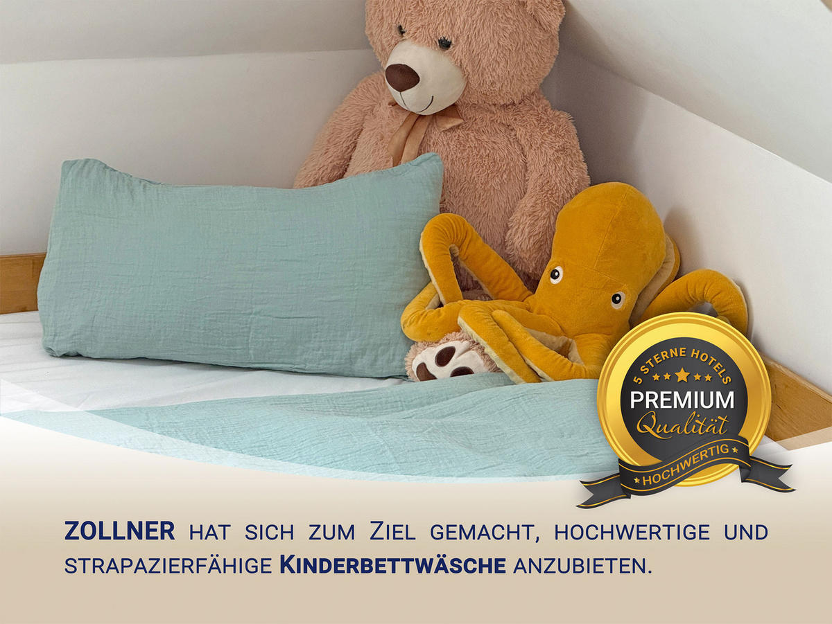 BETTWÄSCHE, 2er-Set, 40x60+100x135 cm, 100% Baumwolle, Grün - Salbeigrün, Textil (100/135cm) - Zollner