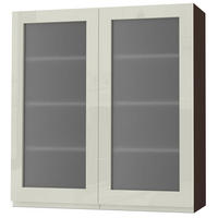 HÄNGESCHRANK Florence W4S/90 Lava / RAL 1013 perlweiß HG 90 / 32,5 / 96cm - Dunkelgrau/Weiß Hochglanz, Holz/Holzwerkstoff (90/96/32.5cm) - Feldmann-Wohnen