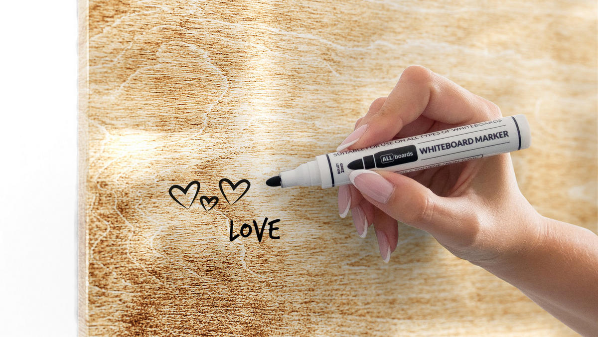 MAGNETTAFEL MetalBoard, MASSIVHOLZ 90x60 cm - Braun, Metall (90/60/1.8cm) - ALLboards