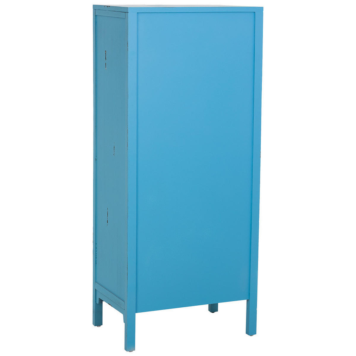 HOLZSCHRANK mit 4 schubladen und 2 türen 60x40x140 cm blau - Blau, Holz (60/140/40cm) - Wanderlust