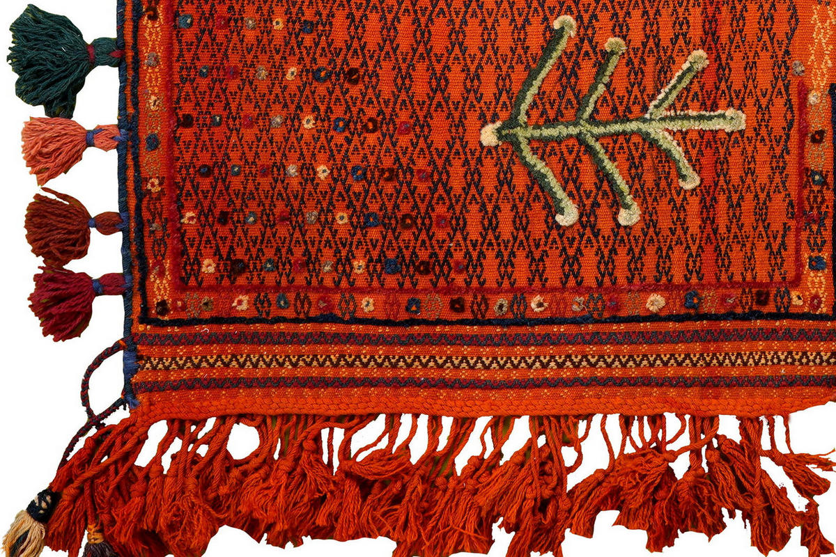 HANDWEBTEPPICH Sumak Sirdjan Orange 160/155 cm Schurwolle - Orange, Textil (155/160cm) - Looma