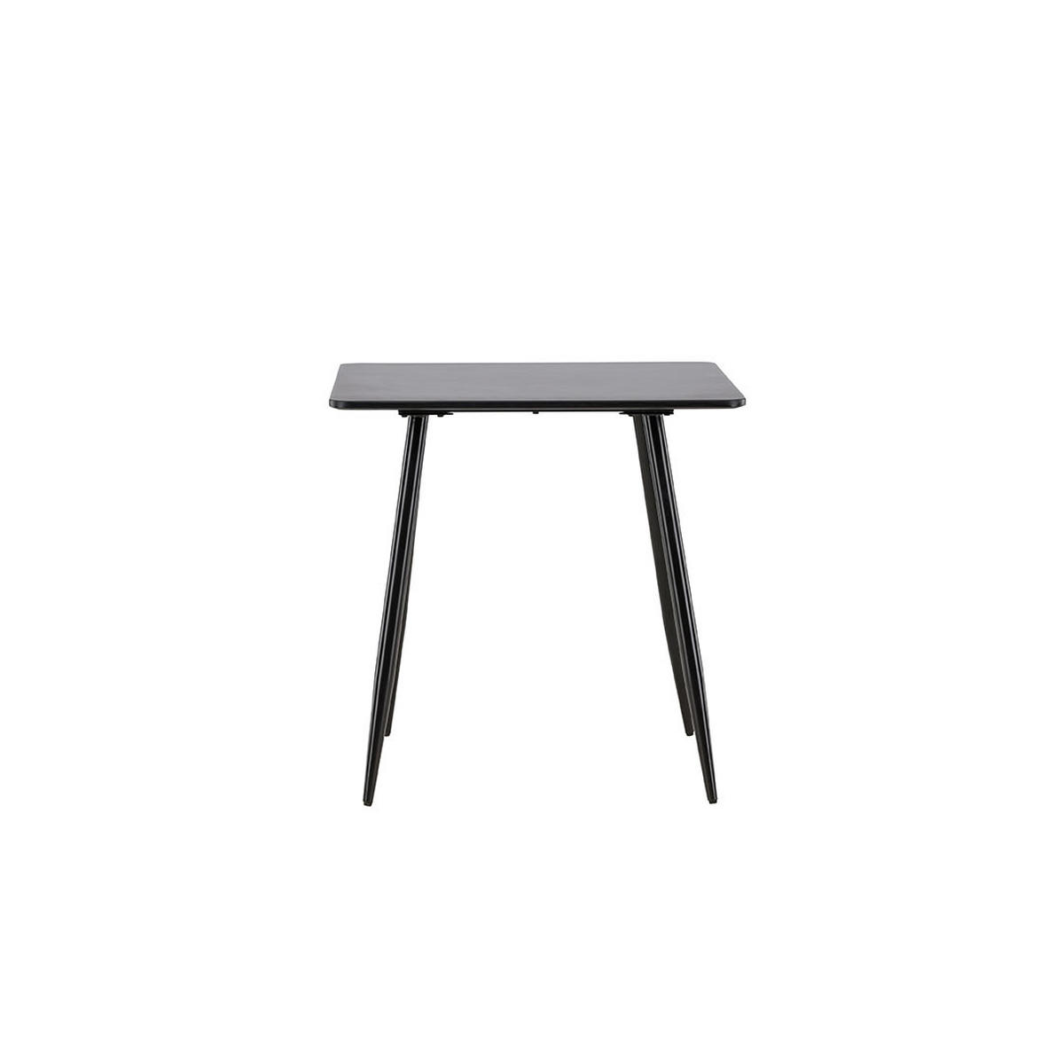 ESSTISCH, Polar, Schwarz, MDF, 75 x 75 x 75 cm - Schwarz, Holzwerkstoff/Metall (75/75/75cm) - ebuy24