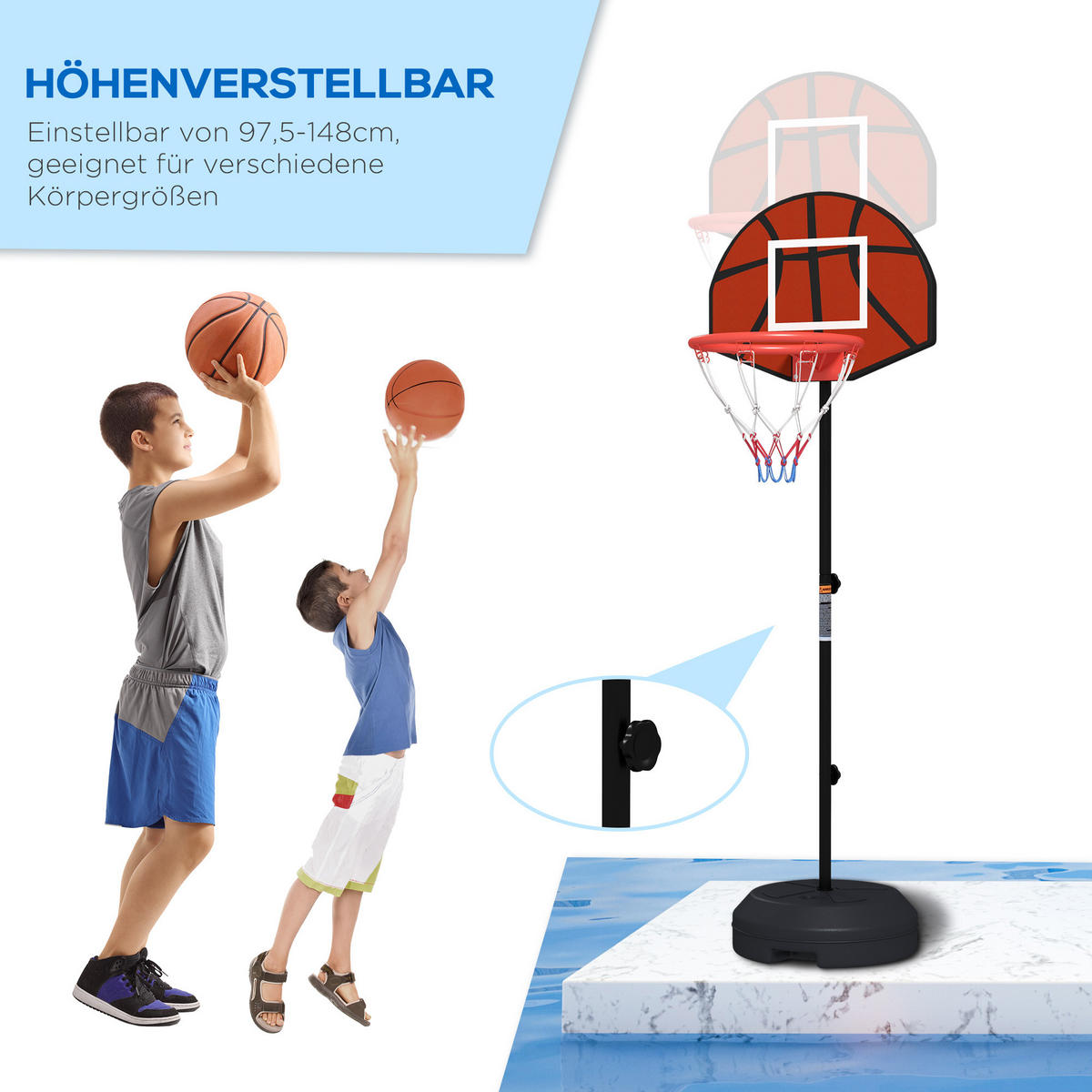 BASKETBALLKORB - Braun, Metall (38/38cm) - SPORTNOW