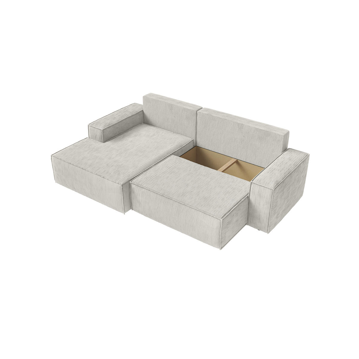 ECKSOFA Kokko mit Schlaffunktion, Cremeweiß - Creme, Textil (267/167cm) - Fedve