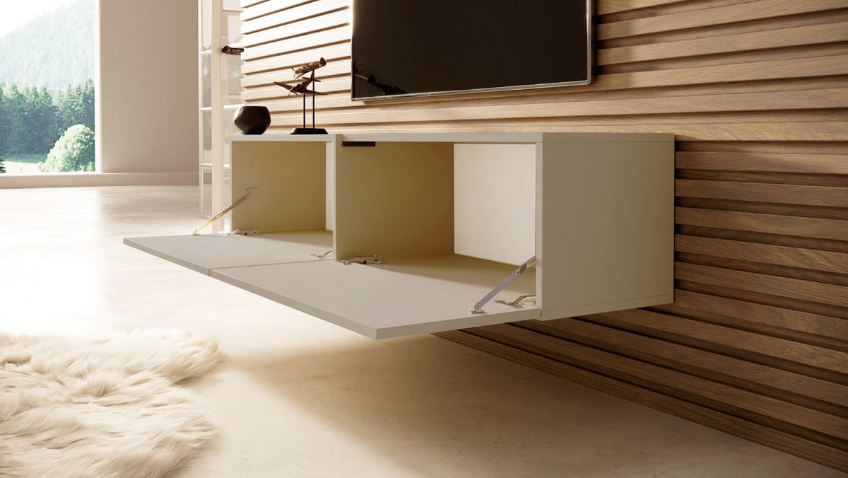 TV-HÄNGEBOARD Bisira Graubeige 140 cm - Greige, Holzwerkstoff (140/30/31.6cm) - Selsey