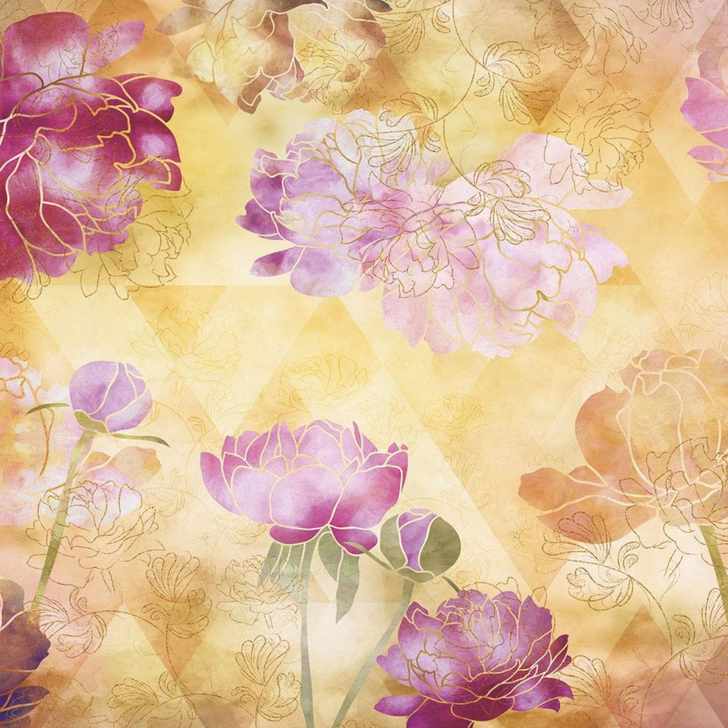 FOTOTAPETE Blumen 400 x 250 cm - Pink, Papier (400/250cm) - Sanders & Sanders