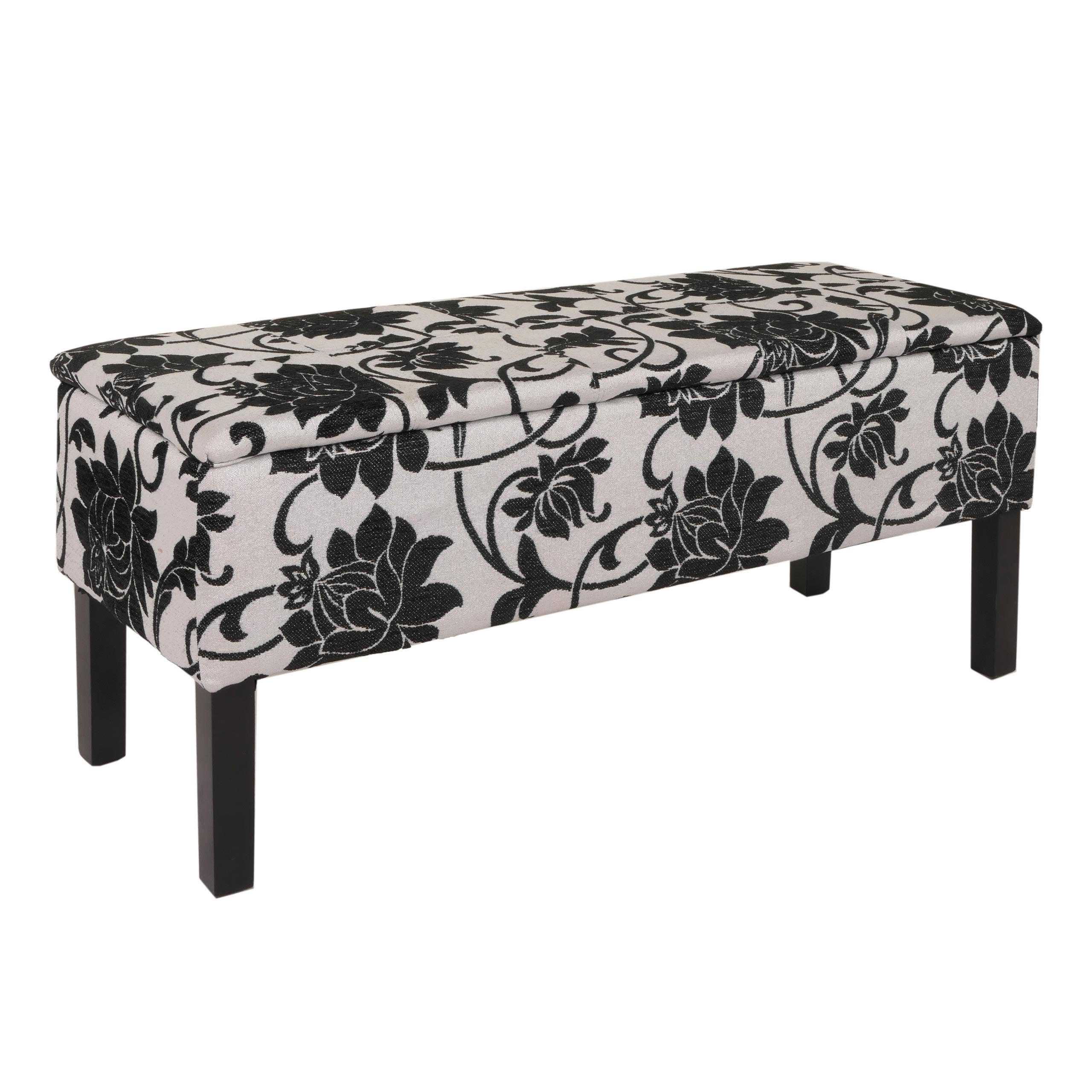 SITZBANK RENENS SCHWARZ Weiß, Schwarz - Schwarz/Weiß, Textil (36/44/95cm) - MCW