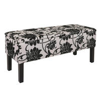 SITZBANK RENENS SCHWARZ Weiß, Schwarz - Schwarz/Weiß, Textil (36/44/95cm) - MCW