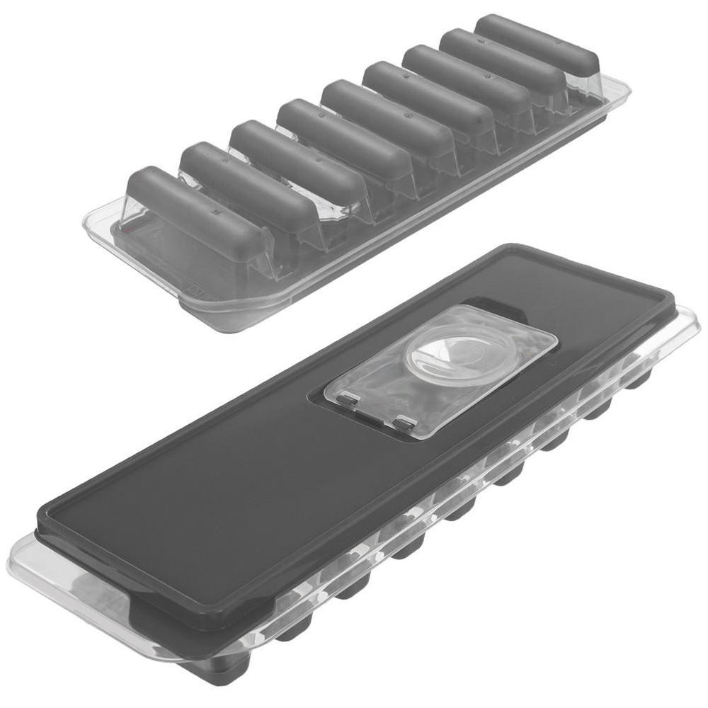 EISWÜRFELFORM für Flaschenstäbchen Schwarz - Schwarz, Kunststoff (26.5/3.5/9.5cm) - Orion 