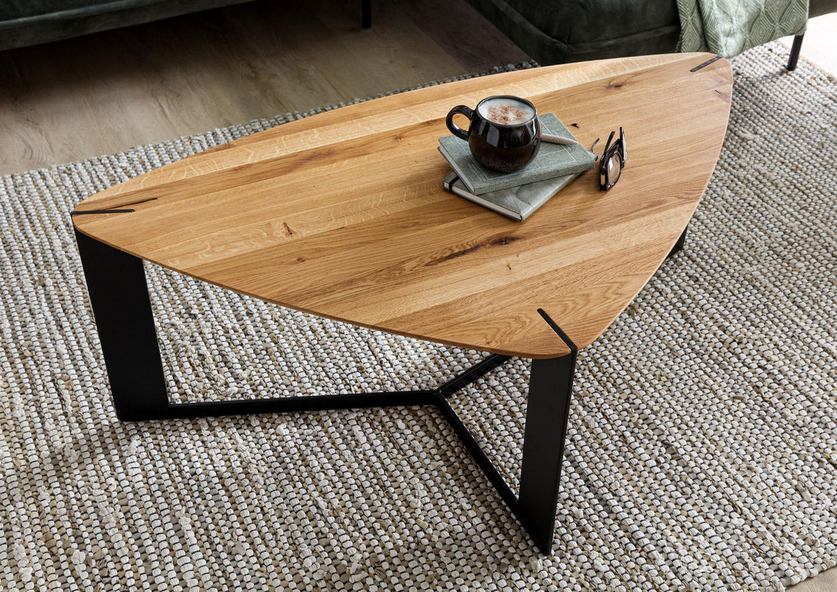 COUCHTISCH Wildeiche 120x70x44 natur geölt STARNBERG #26 - Braun, Holz (120/70/44cm) - Massivmoebel24