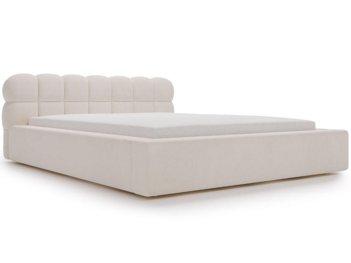 POLSTERBETT Plaza 160x200 Creme - Creme/Naturfarben, Holz/Kunststoff (160/200cm) - Graingold