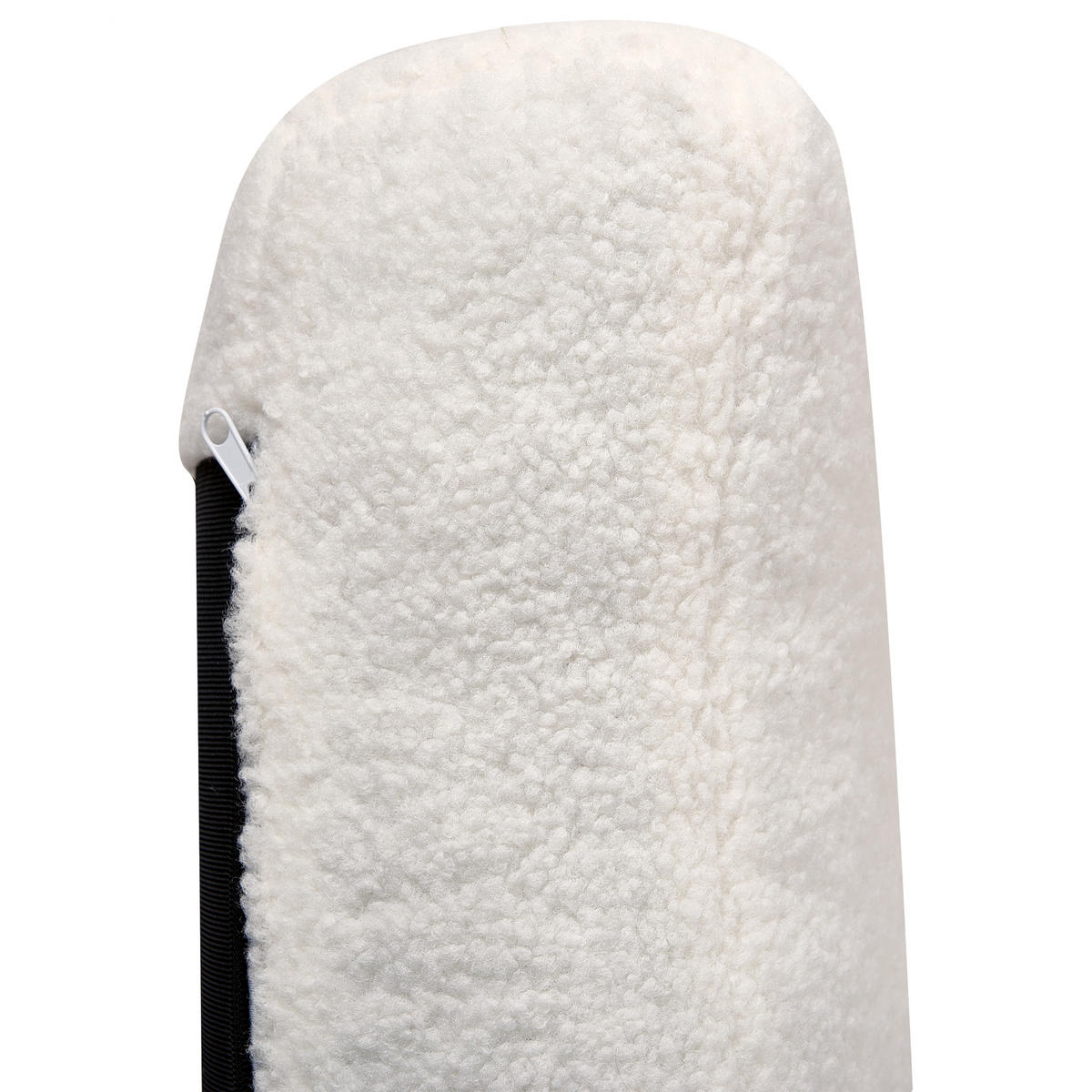 SESSEL Bouclé Weiß Tuve - Hellbraun/Weiß, Textil (88/85/90cm) - Beliani