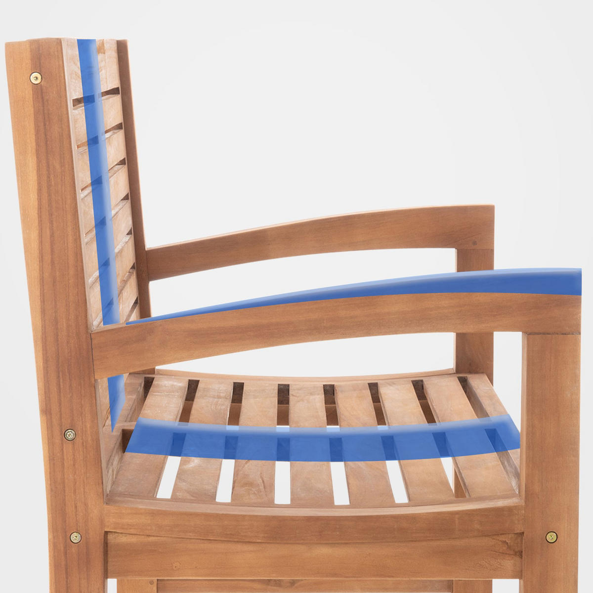 GARTENBANK 120/59 cm Holz teak - Teakfarben, Holz (120/92/59cm) - CLP