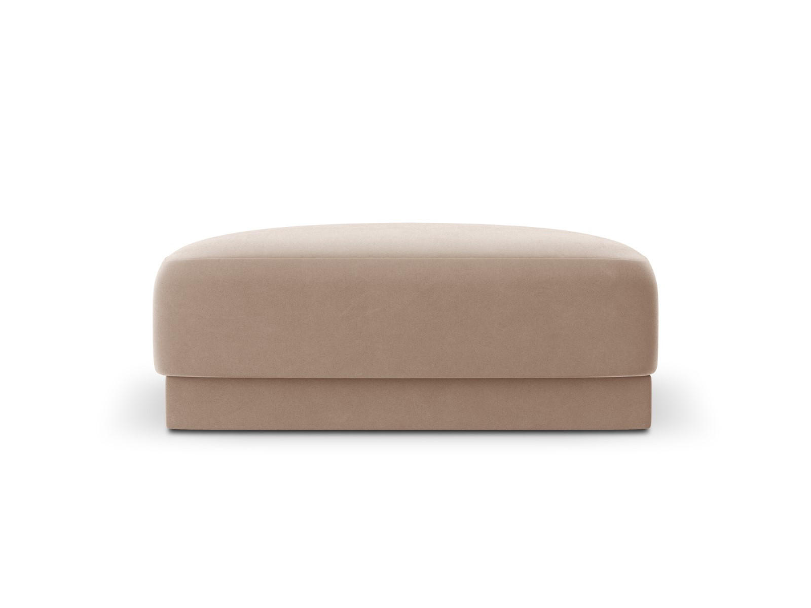 POUF Miley aus Samt cappuccino - Cappuccino, Textil (90/40/90cm) - Micadoni