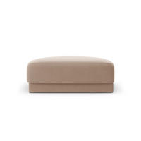 POUF Miley aus Samt cappuccino - Cappuccino, Textil (90/40/90cm) - Micadoni