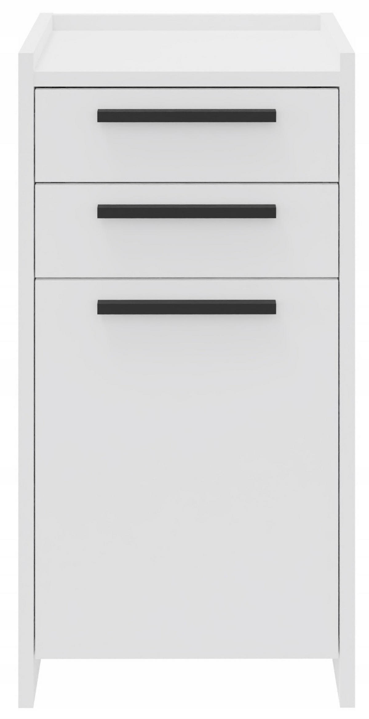 KOMMODE ALTIVO 1D2SN Weiß 36/35,6/70,4 cm - Weiß, Holzwerkstoff (36/70.4/35.6cm) - Matkam Möbel