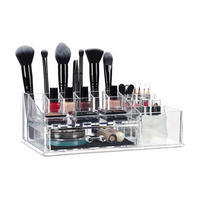 MAKEUP Organizer - Transparent, Kunststoff (28/10/18cm) - Relaxdays