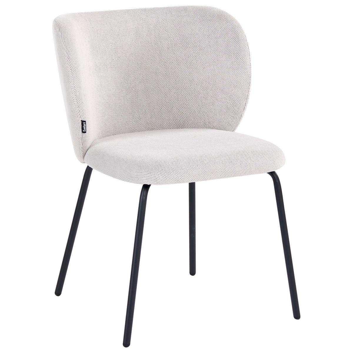 ESSZIMMERSTUHL 2er-Set Stoff Cremeweiß Calera - Weiß, Textil (56/78/60cm) - Beliani