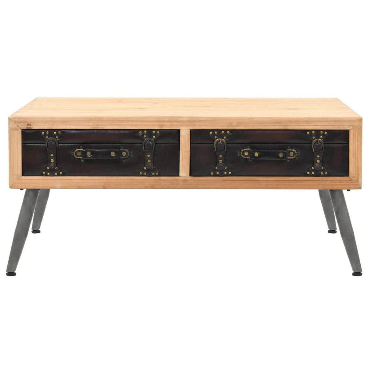 COUCHTISCH Tannenholz Massiv 115 × 55 × 50 - Braun, Holzwerkstoff (110/110/50cm) - furnicato