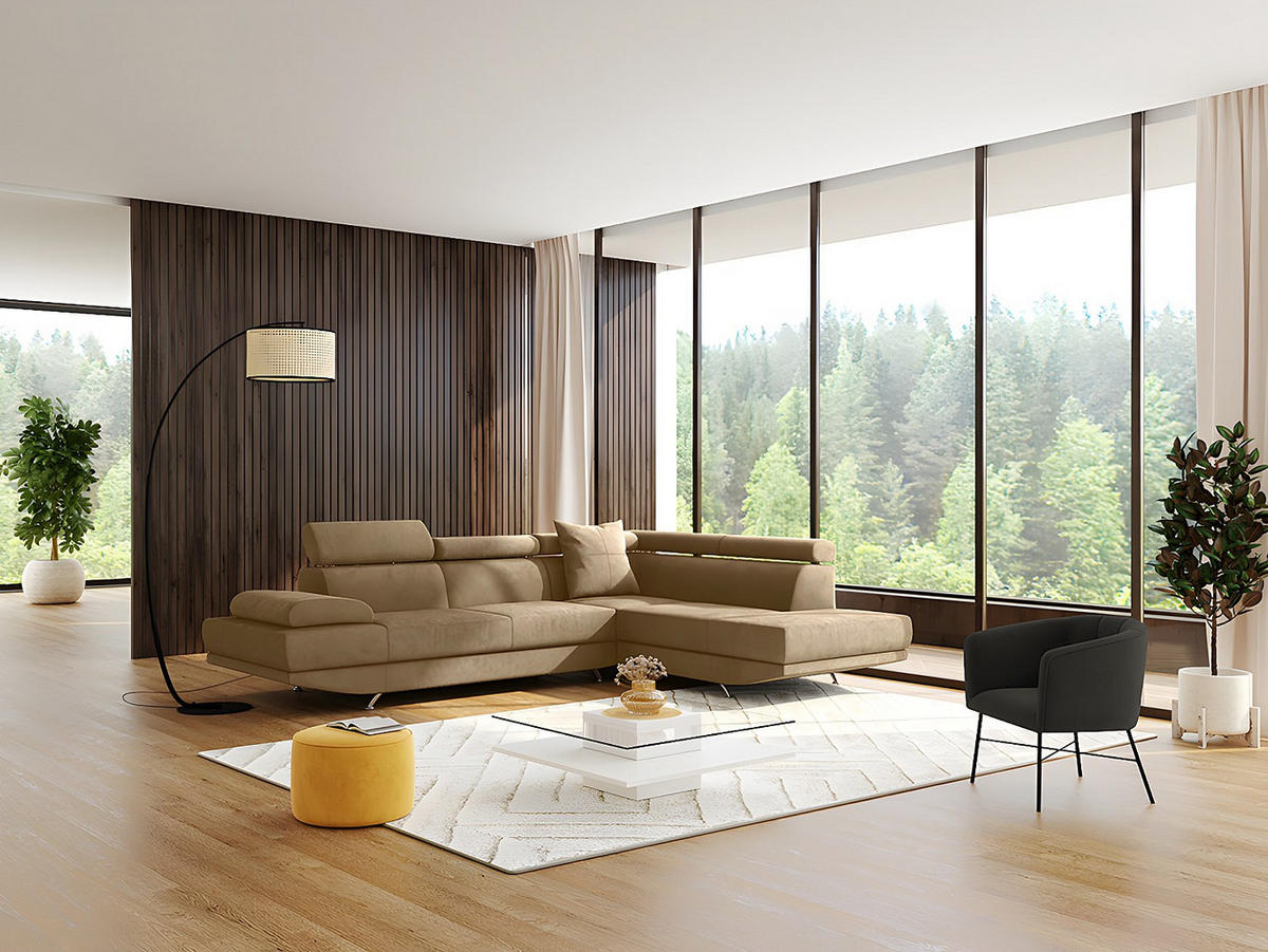 LOUNGE-SESSEL - Samt - Schwarz - FAKART - Schwarz, Textil (70/74/62cm) - Vente-Unique