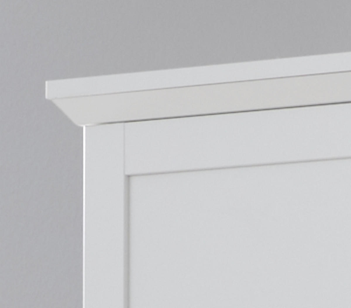 GARDEROBENSCHRANK weiß matt 81 x 196 cm, SCHUHSCHRANK im Landhaus-Stil - Silberfarben/Weiß, Holzwerkstoff/Metall (81/196/41cm) - Top.Furn