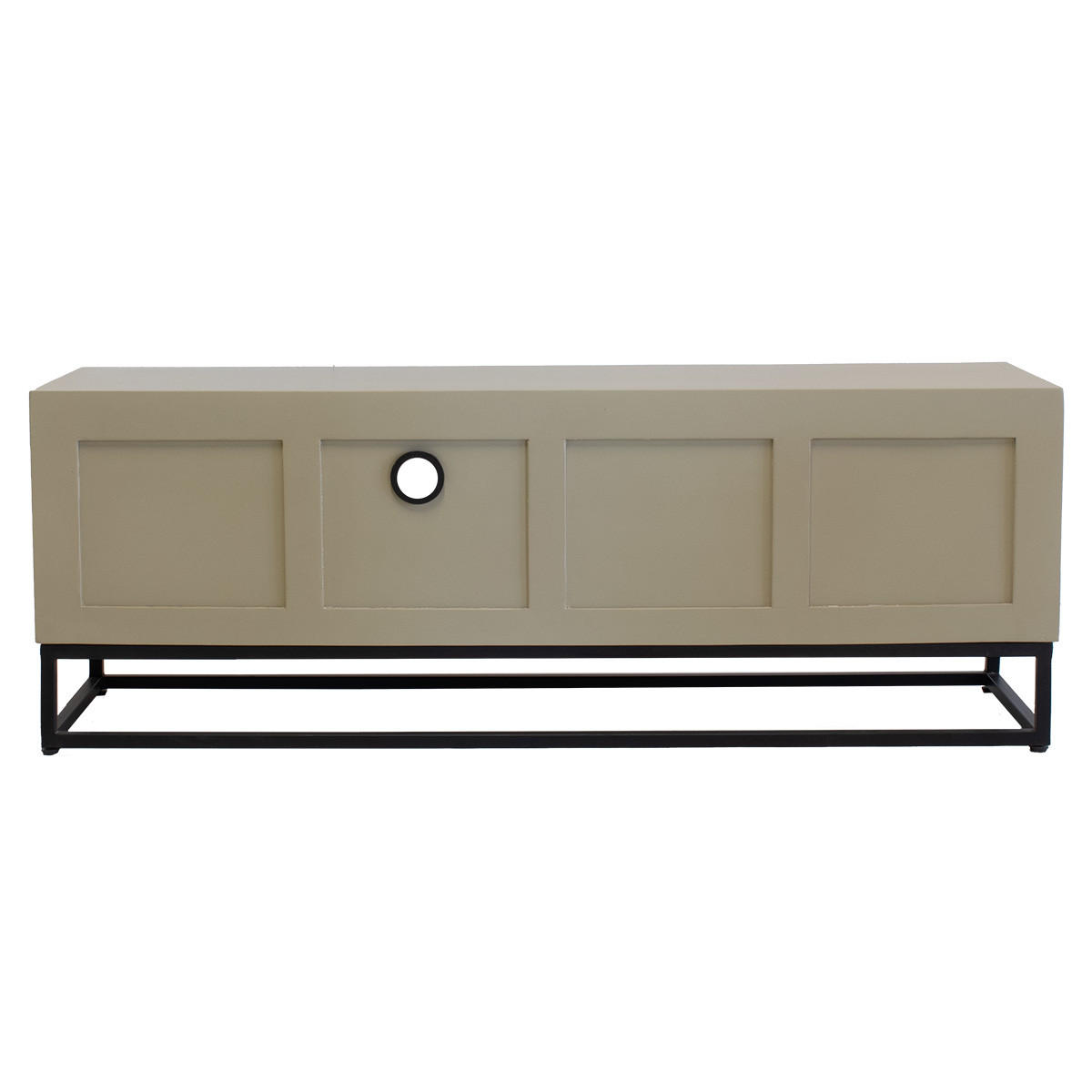 TV-MÖBEL aus Mangoholz 140cm, taupe - Taupe, Holz (140/50/42cm) - Giga Meubel