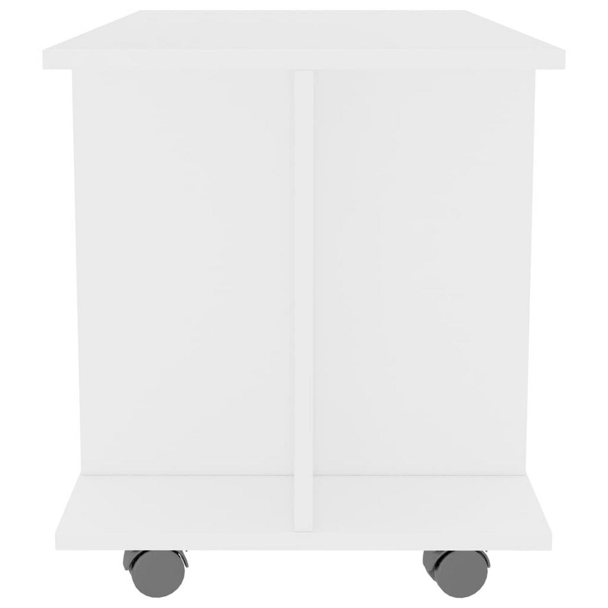 TV-SCHRANK Mit Rollen Weiss 80/40/45 Cm Holzwerkstoff - Weiß, Holzwerkstoff (40/45/80cm) - vidaXL