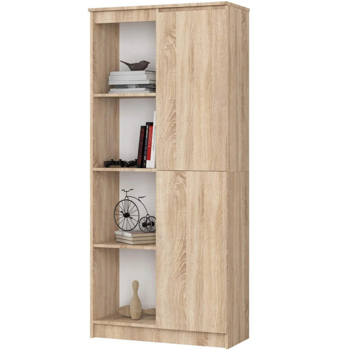 STOJANOVÁ POLIČKA Dub Sonoma 180/80/35 - Sonoma dub, kompozitní dřevo (80/180/35cm) - RAUMHIRSCH FURNITURE