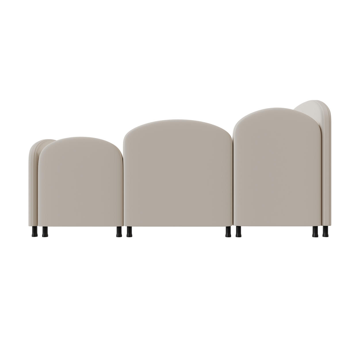 KINDERBETT 90/200 cm mit Schublade und Blumenform, Samtbezug, Beige - Beige, Textil (90/200cm) - Redom