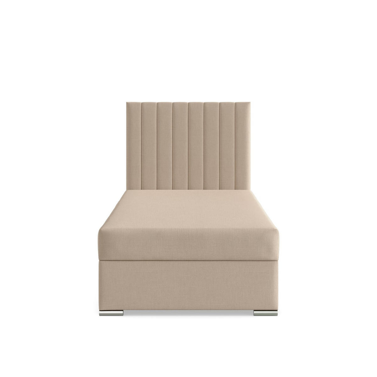 BOXBETT MIT KOPFTEIL 90x200 AGEN, Beige - Beige, Textil (90/200cm) - Mebligo