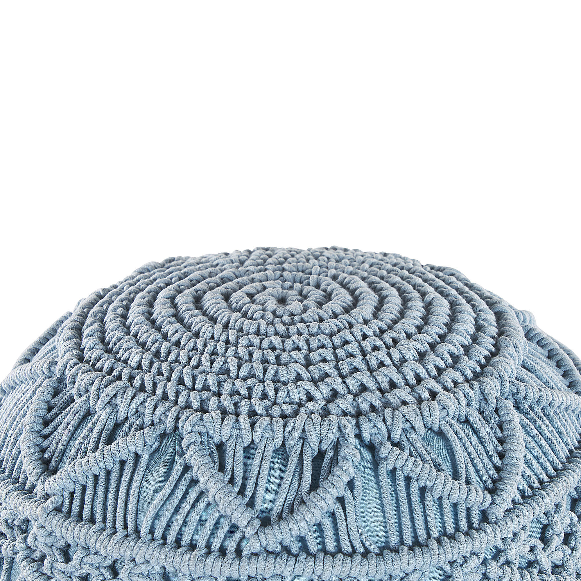 POUF Blau 40/40/40 cm Kayseri - Blau, Naturmaterialien/Textil (40/40/40cm) - Beliani
