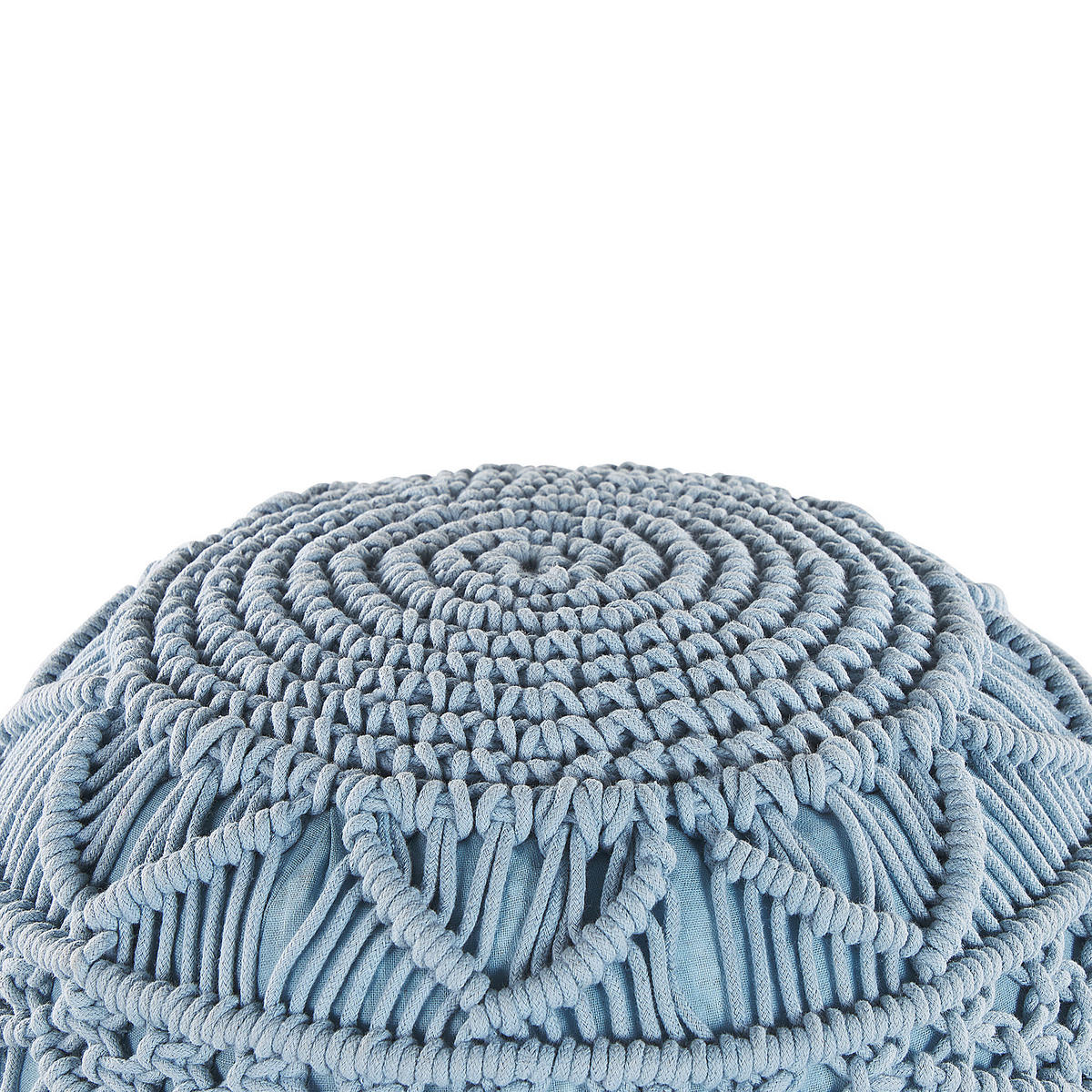 POUF Blau 40/40/40 cm Kayseri - Blau, Naturmaterialien/Textil (40/40/40cm) - Beliani