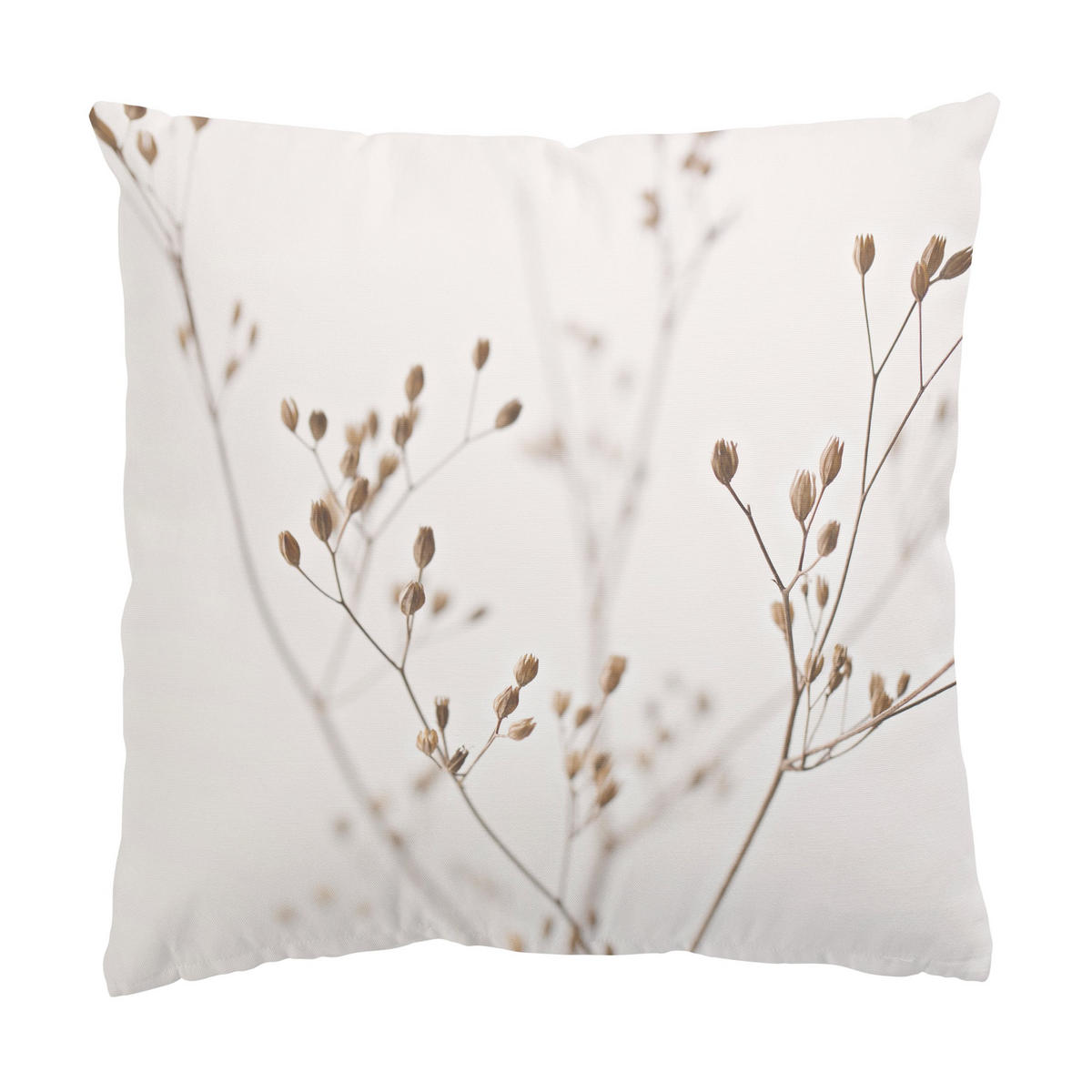 KISSENBEZUG Zarte Knospen am Wildblumenzweig 40/40 cm - Eichefarben, Textil (40/40cm) - Bilderwelten