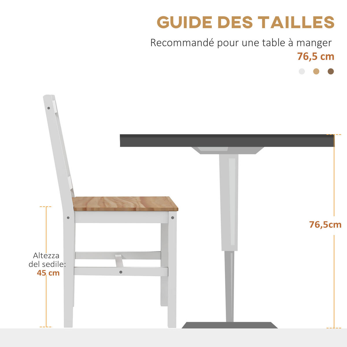 ESSZIMMERSTÜHLE 4er-Set DE-13246 Landhausstil mit weißem Gestell Weiß/Natur - Naturfarben, Holz (46.5/86/41cm) - ComfortXL