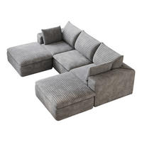 WOHNLANDSCHAFT DE-34773 3-Sitzer mit abnehmbare Polsterung Grau - Grau, Textil (160/60/260cm) - ComfortXL